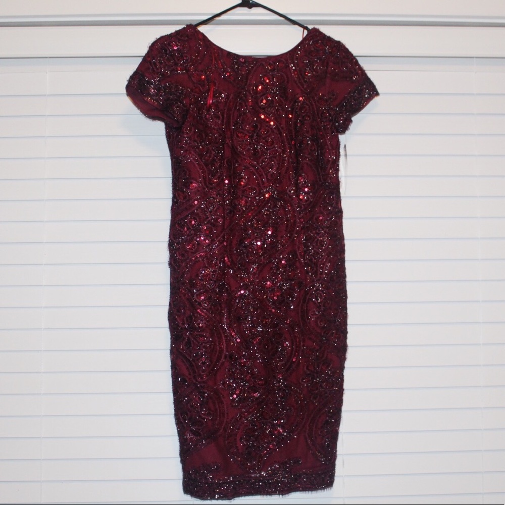 Red/Burgundy New Formal Sequin Dress